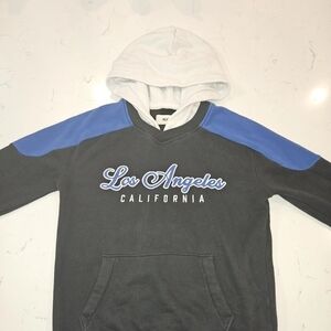 Hollister Black Hoodie with Blue Accents